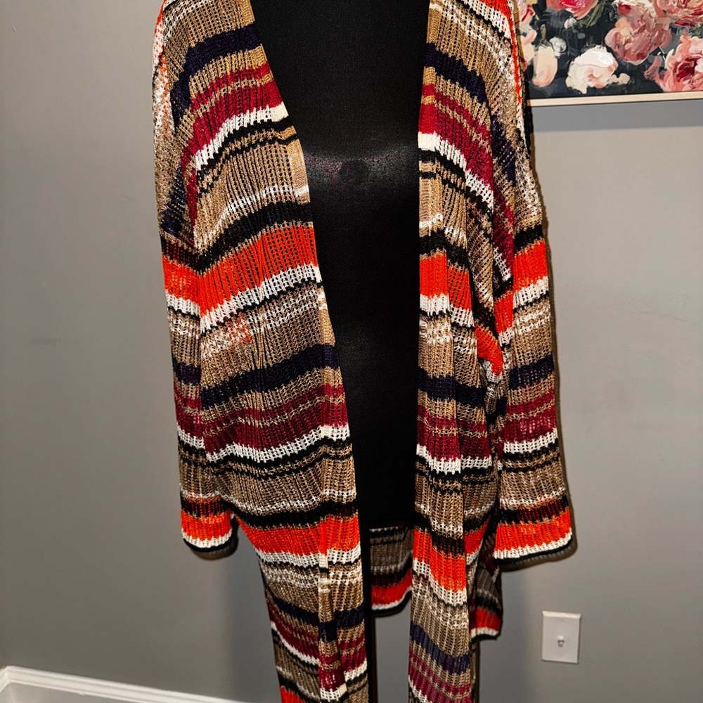 Ruby Rd. Vibrant Striped Cardigan